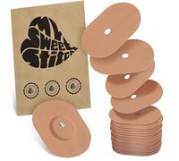 MySweetStitch FreeStyle Libre 3/3 Plus Overpatch - 25x fixation patches oval, extra strong hold over sensor, waterproof & skin-friendly, hypoallergenic, Made in Germany, Beige