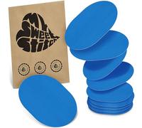 MySweetStitch - Lot de 10 pansements universels avec capteur ovale, pour Freestyle Libre 3, Dexcom G7, Omnipod et plus encore, imperméables, respirants, doux pour la peau, bleus