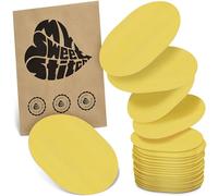 MySweetStitch - Lot de 25 pansements ovales à capteur universels pour Freestyle Libre 3, Dexcom G7, Omnipod et plus encore, imperméables, respirants, doux pour la peau, jaunes