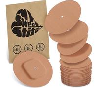 MySweetStitch - Lot de 25 patchs Simplera ronds avec trou de ventilation, surpatch Ø 70 mm, doux pour la peau, imperméable, respirant, beige