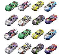 MytaYt 8 Pièces Mini Voitures de Course Voiture de Cascade de Saut lot Petites Voitures Jouets Metal Voiture Jouet Cascadeuse pour Fille Garcon 2 3 4 Ans et Plus Enfant Cadeau Jouet