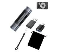 MythAdore 003 Kit d'accessoires pour appareil photo numérique, lecteur de carte OTG TF/SD + adaptateur USB vers USB-C + adaptateur USB-C femelle vers USB 3.0 + sac à cordon + dragonne de transport