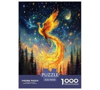 Mythe de l'oiseau phénix 1000 Pièces Créature Fantastique Adultes Puzzle Cadeaux d'anniversaire pour Noël Jeu De Défi Familial Jeux Éducatifs Décoration Intérieure Stress Relief Toy 70x50cm/1000pcs