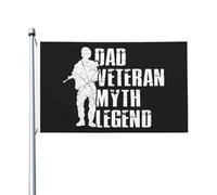 Mythe Et Légende Du Papa Vétéran Drapeau Drapeau De La Fierté Double Face Bannière Uv Fade Résistant Pour Bureaux Vacances Pelouse 3X5 Ft