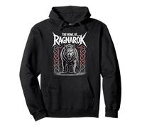 Mythe Norse Fenrir Wolf The Howl of Ragnarok Viking Spirit Sweat à Capuche