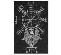 Mythe Viking Puzzles en Bois Adultes Et Adolescents 1000 Pieces Enfants Puzzle Décoration Mur Moderne Art Jouets Cadeau Intéressants 78×53cm