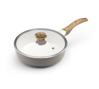 Mythic - Sauteuse 24 cm avec revêtement en céramique blanche et couvercle