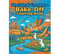 Mythical Creature Bake-Off Coloring Book: A Magical Baking Adventure with Dragons, Unicorns, Mermaids and Sweet Treats for Kids, Teens & Adults