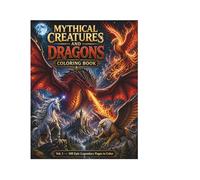 Mythical Creatures and Dragons Coloring Book Volume 1: 100 Epic Fantasy Pages to Color - Dragons, Unicorns, Phoenix, Griffins and Legendary Beasts for Adults and Teens