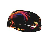 Mythical Phoenix Bandeau élastique pour le yoga, le sport, le fitness, la course à pied, le basket-ball