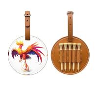 Mythical Phoenix Sac de rangement pour tees de golf Marron - Facile à transporter et plus efficace pour jouer au golf