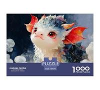 Mythical Wyrm with Red Eyes 1000 Pièces Carton Premium Lot de Puzzles Cute Mythical Creature Anti-Stress Jeu Familial Puzzles pour Adultes Et Enfants 70x50cm/1000pcs