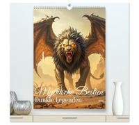 Mythische Bestien - Dunkle Legenden (hochwertiger Premium Wandkalender 2026 DIN A2 hoch), Kunstdruck in Hochglanz: Legendäre Bestien jeden Monat in dunkler Illustration.