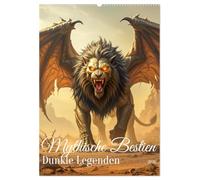 Mythische Bestien - Dunkle Legenden (Wandkalender 2026 DIN A2 hoch), CALVENDO Monatskalender: Legendäre Bestien jeden Monat in dunkler Illustration.