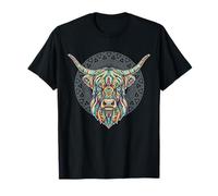 Mythologie Ancienne aztèque Maya Highland Vache Mythologie Tribal Art T-Shirt
