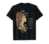Mythologie drôle de Méduse Qui Le transforme en Pierre T-Shirt Graphique avec Valeur