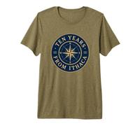 Mythologie Grecque Odyssey Boussole Rose Dix Ans d'Ithaque T-Shirt Haut de Gamme