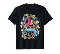 Mythologie japonaise du dragon et de la geisha Art graphique japonais T-Shirt