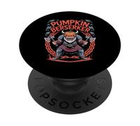 Mythologie Nordique - Berserker Citrouille Viking d'halloween PopSockets PopGrip Adhésif