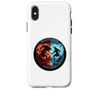 Mythologie Nordique Fenrir Thor Loki Ragnarok Fate of The Gods Coque pour iPhone X/XS