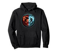 Mythologie Nordique Fenrir Thor Loki Ragnarok Fate of The Gods Sweat à Capuche