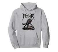 Mythologie Nordique Fenrir Viking Wolf Nordic Legend Warrior Sweat à Capuche