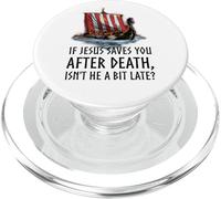 Mythologie Nordique - Jésus n'est-il Pas Un Peu en Retard ? - Viking Longship PopSockets PopGrip pour MagSafe