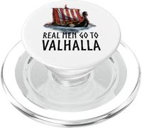 Mythologie Nordique - Les Vrais Hommes Vont au Valhalla - Longship Viking PopSockets PopGrip pour MagSafe