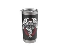 Mythologie nordique Ravens Huginn & Muninn Gobelet isotherme en acier inoxydable double paroi