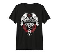 Mythologie Nordique Ravens Huginn & Muninn T-Shirt Haut de Gamme