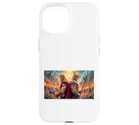mythologie Odin and Thor The Gods March Into Final Battle Coque pour iPhone 15