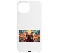 mythologie Odin and Thor The Gods March Into Final Battle Coque pour iPhone 15 Plus