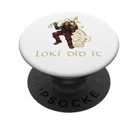 Mythologie Viking médiévale - Dieu Norse Trickster God Loki PopSockets PopGrip Adhésif