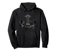 Mythologie Viking Nordique Geri et Freki d'Odin Mjolnir Thor Sweat à Capuche