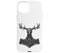 Mythologie Viking Nordique Mjolnir Valknut Triquetra Coque pour iPhone 15 Plus