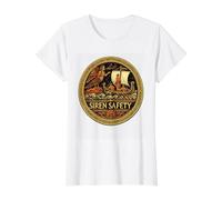 Mythologies grecques Sirène Grèce Antique Mer T-Shirt Graphique avec Valeur, Femme, Blanc, L