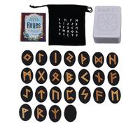 Mythology Rune Stones - Runes de sorcières Pagan, Ensemble de Symboles ésotériques | 25pcs Divination Game avec Livre d'instructions et Pochette, Outils Magiques d' pour Les rituels de sorcelleri