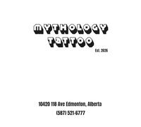 Mythology Tattoo Notebook: Black on White