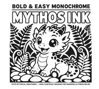 Mythos Ink: A Bold & Easy Monochrome Coloring Book | One-Pen Ritual Designs for Markers & Stress Relief
