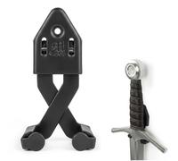 Mythrojan Metal Single Sword Wall Mounts Vertical Sword Mount Display Wall Hanger Adjustable Multifunctional Mount Wall Decor Rack for Axe, Knives - Black