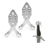 Mythrojan Metal Single Sword Wall Mounts Vertical Sword Mount Display Wall Hanger Adjustable Multifunctional Mount Wall Décor Rack for Medieval Colectibles - Pack of 2