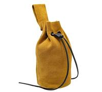 Mythrojan Pochette ceinture avec cordon de serrage pour accessoires de costume Renaissance, Jaune, 8" x 6.5”, Rustique