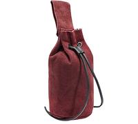 Mythrojan Pochette de Ceinture avec Cordon de Serrage Renaissance Cosplay Accessoires de Costumes Sac en Cuir suédé pour événements médiévaux Rouge vin 20,3 x 16,5 cm