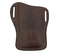 Mythrojan The Tree of Gondor/Numenor Étui de téléphone en Cuir véritable pour téléphones Portables, Cuir Pleine Fleur, Marron, Taille M, 15,7 x 13,5 cm, Marron