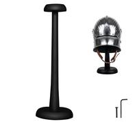 Mythrojan Wooden Helmet Stand Solid and Sturdy Wooden Display Stand for Medieval Roman Viking Helmet - Black - 14.5 Inches