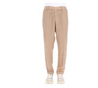 Myths - Pantalon Beige en Lin Léger Confortable Élégant - Homme - Pantalons - Beige - Taille: 2XL