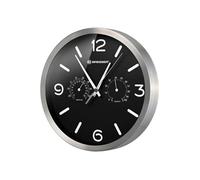 Bresser Optics MyTime Réveil à quartz Noir, Acier inoxydable
