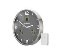 BRESSER MyTime Io NX Horloge murale radio pilotée avec Mesure de Temperature et Humidité - Diamètre 30 cm