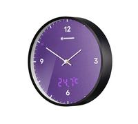 BRESSER MyTime LEDsec Horloge murale 24 cm avec affichage de la température