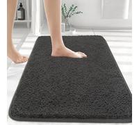Myting Grand tapis de bain pour salle de bain, 70 x 120 cm, en microfibre douce, antidérapant, lavable, envers en caoutchouc, gris